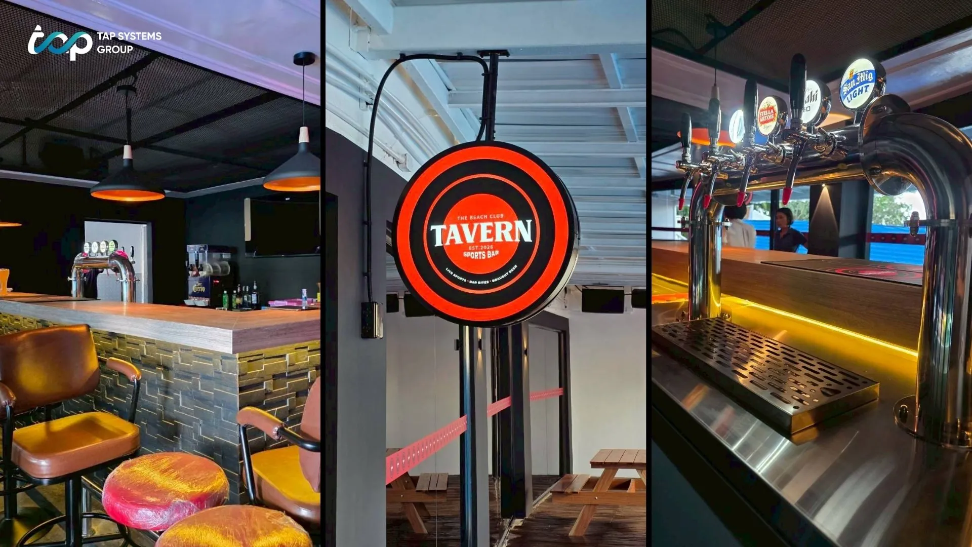 Tap Systems Group beverage dispensing installation for hospitality venues